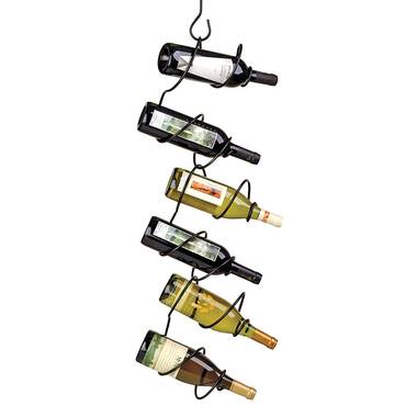 Oenophilia Climbing Tendril 6 Bottle Hanging Wine Bottle Rack